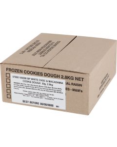 CDC Cookie White Choc & Macadamia 30G Frozen 2.8kg MB